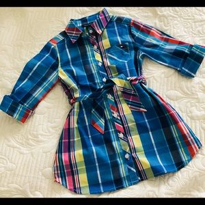 Tommy Hilfiger button down plaid dress